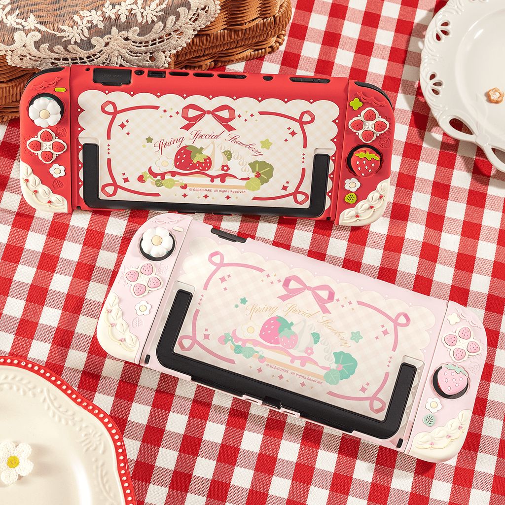 GeekShare Cream Strawberry Series Protective Case for Switch 2