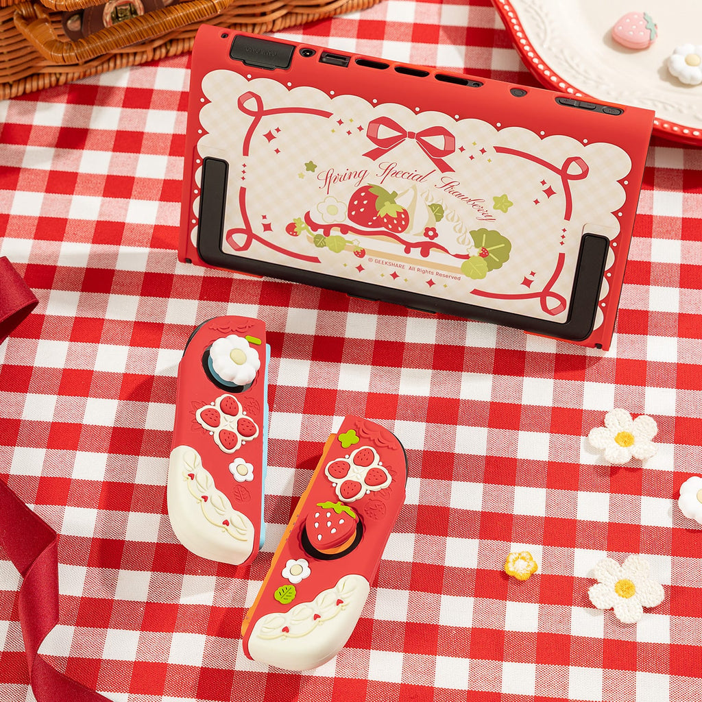 GeekShare Cream Strawberry Series Protective Case for Switch 2