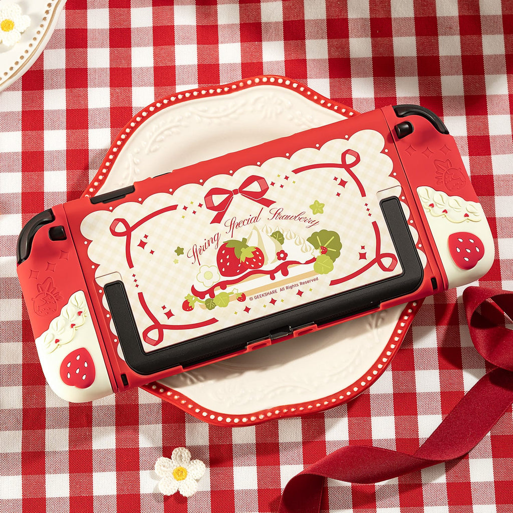 GeekShare Cream Strawberry Series Protective Case for Switch 2