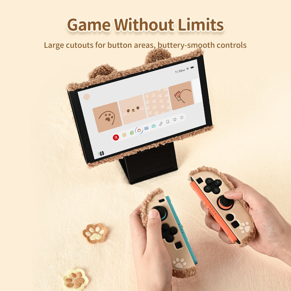 Geekshare Bear Plush Protective Case for Switch 2