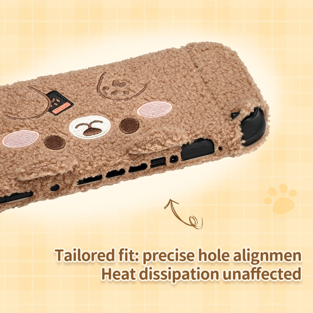 Geekshare Bear Plush Protective Case for Switch 2