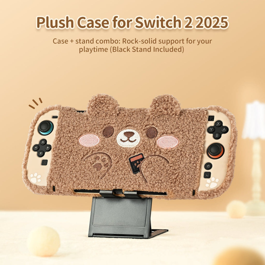 Geekshare Bear Plush Protective Case for Switch 2