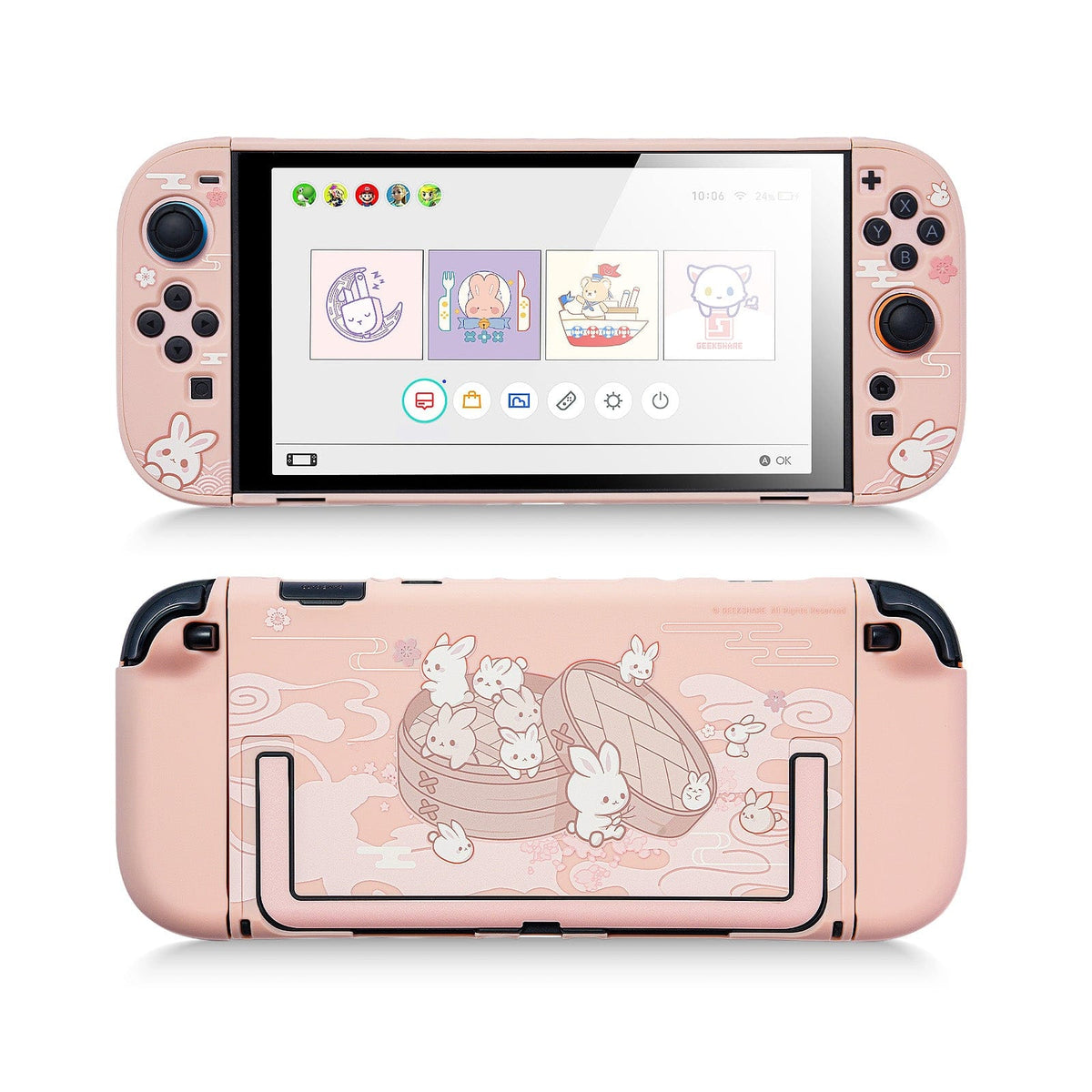 GeekShare Steamed Bun Rabbit  Protective Case for Switch 2