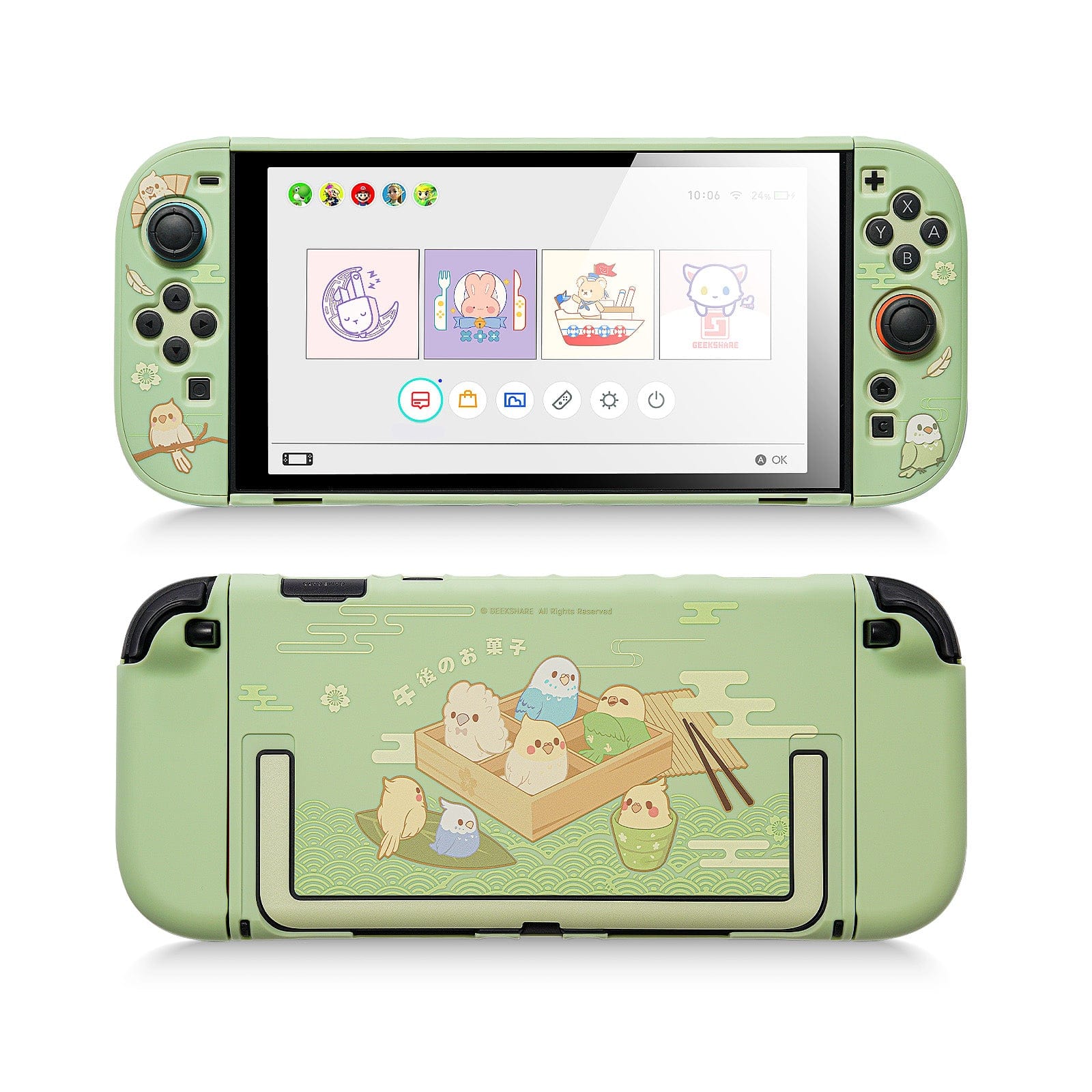 GeekShare Little Parrots Protective Case for Switch 2