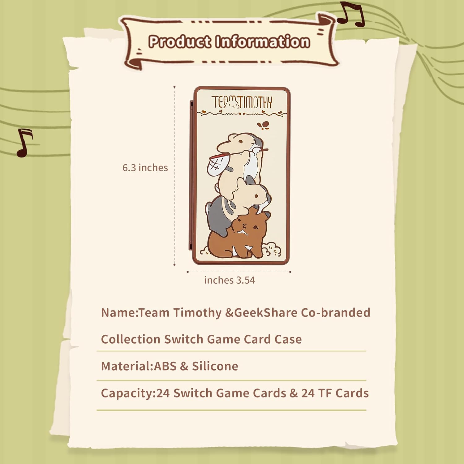 GeekShare TEAM TIMOTHY Portable Game Card Case